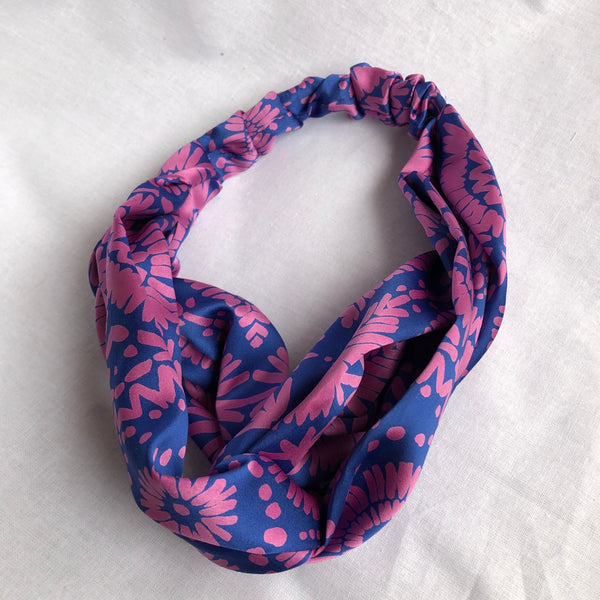 Silk Floral Print Headband